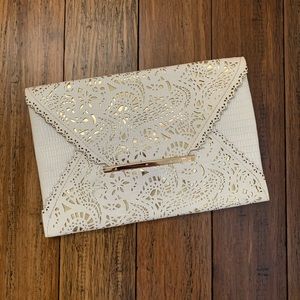 BCBG envelope clutch